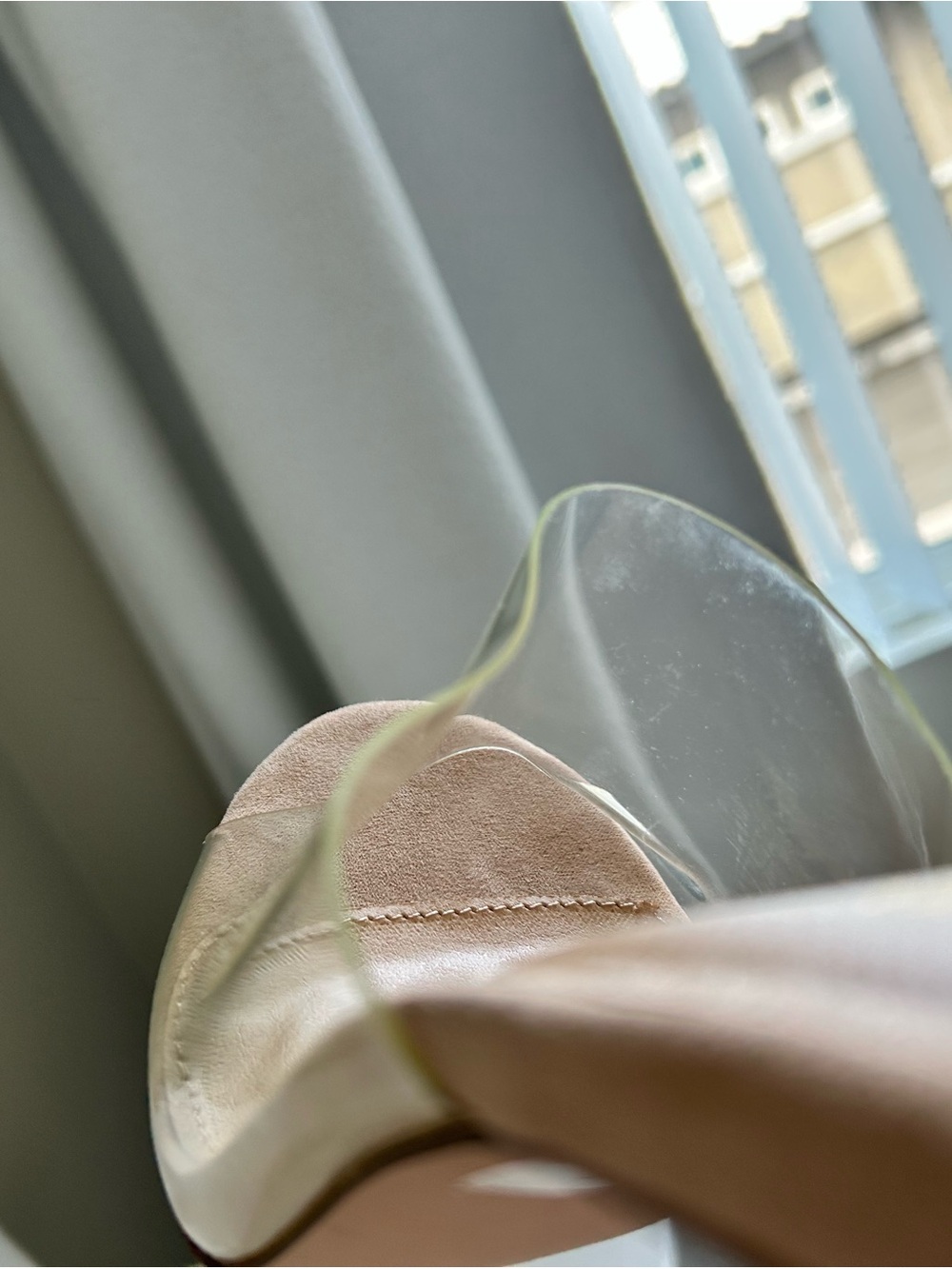Olivia jaymes Clear Strap Nude Block Heel Mule - Picture 11 of 15